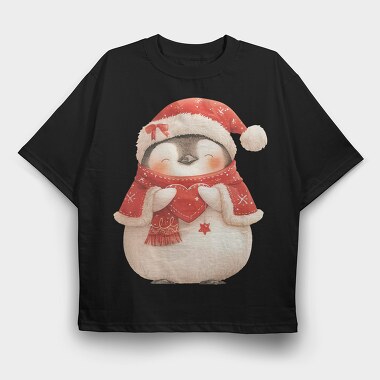 Penguin Christmas Sweater, Tricou Oversize Barbati (Unisex)