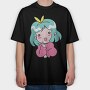 Kawaii Ice Cream Girl, Tricou Oversize Barbati (Unisex)