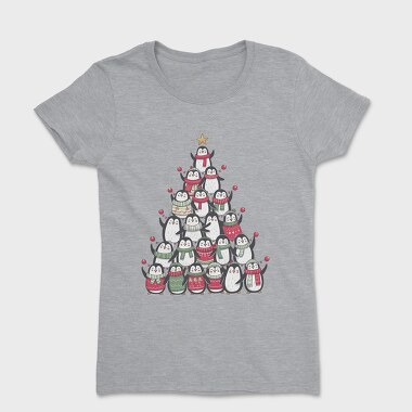 Penguin Christmas Tree, Tricou Femei