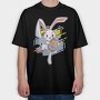 Easter Bunny Egg Hunt, Tricou Oversize Barbati (Unisex)