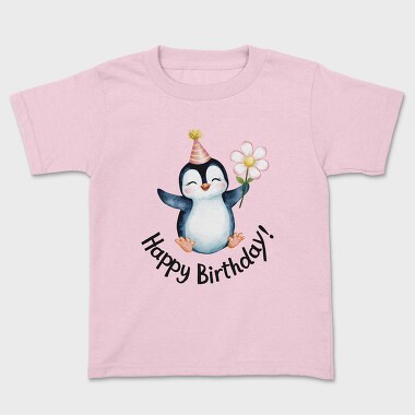 Penguin Party Flower, Tricou Copii