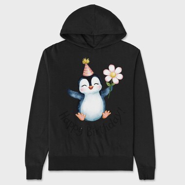 Penguin Party Flower, Hanorac Oversize Barbati (Unisex)