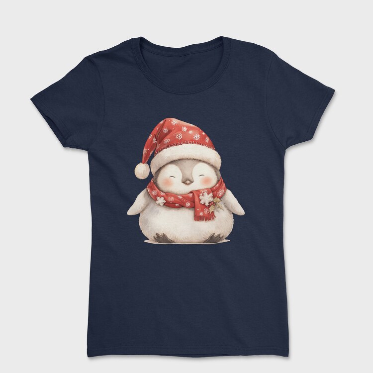 Penguin Santa Hat, Tricou Femei