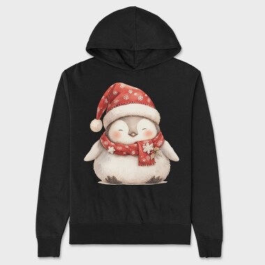 Penguin Santa Hat, Hanorac Oversize Barbati (Unisex)