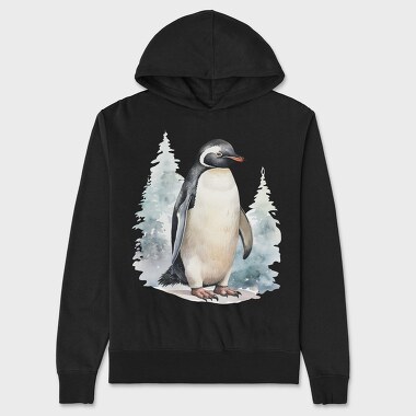 Penguin Standing Pose, Hanorac Oversize Barbati (Unisex)