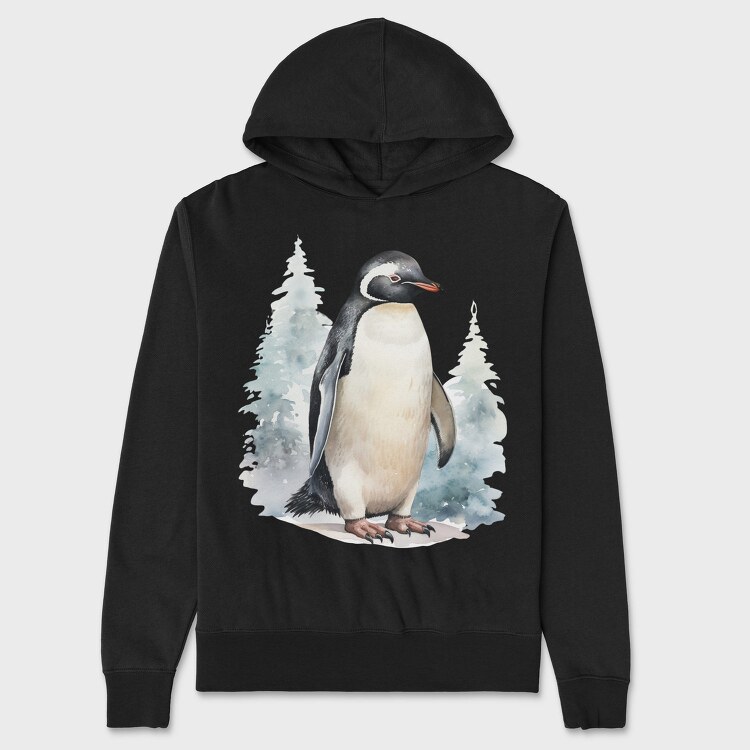 Penguin Standing Pose, Hanorac Oversize Barbati (Unisex)