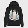 Penguin Standing Pose, Hanorac Oversize Barbati (Unisex)