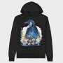 Penguin Starry Night, Hanorac Oversize Barbati (Unisex)