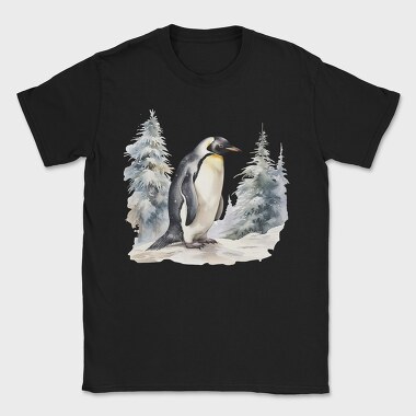 Penguin Winter Forest, Tricou Barbati (Unisex)