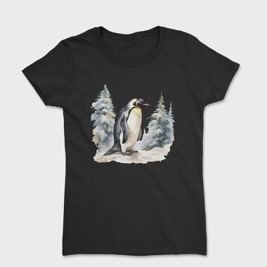 Penguin Winter Forest, Tricou Femei