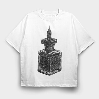 Perfume Bottle Gothic, Tricou Oversize Barbati (Unisex)