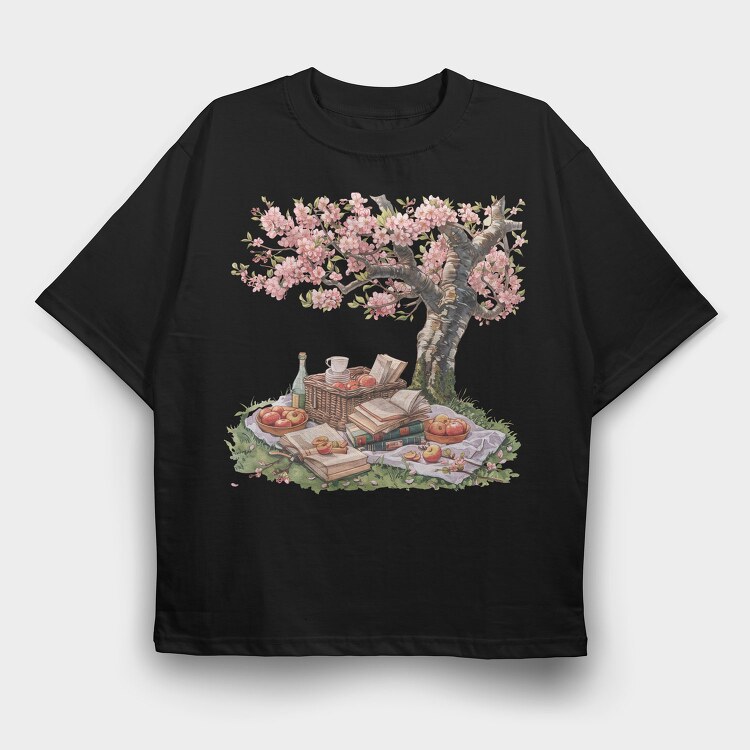 Picnic Books Apples, Tricou Oversize Barbati (Unisex)
