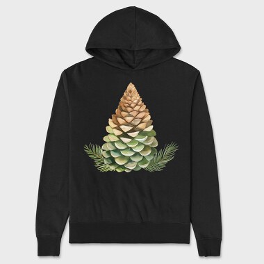 Pine Cone Fir Tree, Hanorac Oversize Barbati (Unisex)