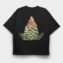 Pine Cone Fir Tree, Tricou Oversize Barbati (Unisex)