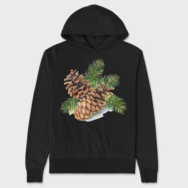 Pine Cones Branches, Hanorac Oversize Barbati (Unisex)
