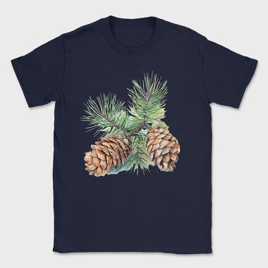 Pine Cones Watercolor, Tricou Barbati (Unisex)