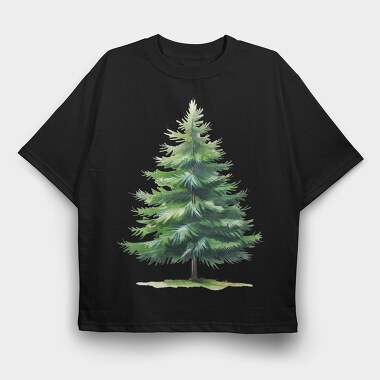 Pine Tree Clipping, Tricou Oversize Barbati (Unisex)