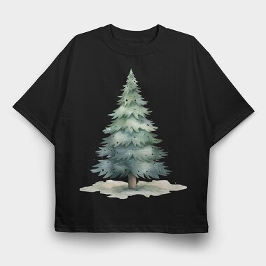 Pine Tree Snow, Tricou Oversize Barbati (Unisex)