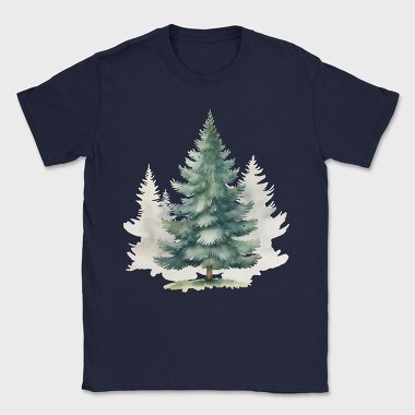 Pine Tree Snowfall, Tricou Barbati (Unisex)