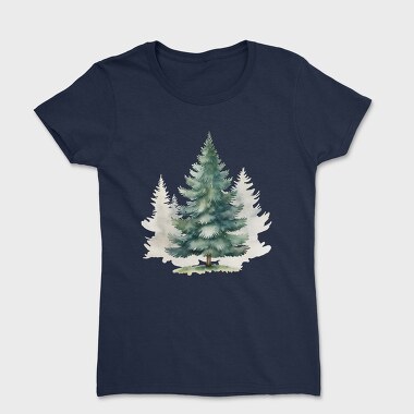Pine Tree Snowfall, Tricou Femei