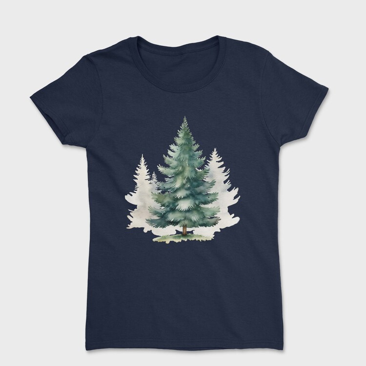 Pine Tree Snowfall, Tricou Femei