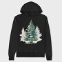 Pine Tree Snowfall, Hanorac Oversize Barbati (Unisex)