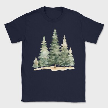 Pine Trees Snow, Tricou Barbati (Unisex)