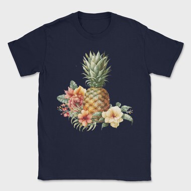 Pineapple Flowers Leaves, Tricou Barbati (Unisex)