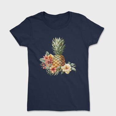 Pineapple Flowers Leaves, Tricou Femei