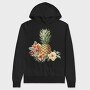 Pineapple Flowers Leaves, Hanorac Oversize Barbati (Unisex)