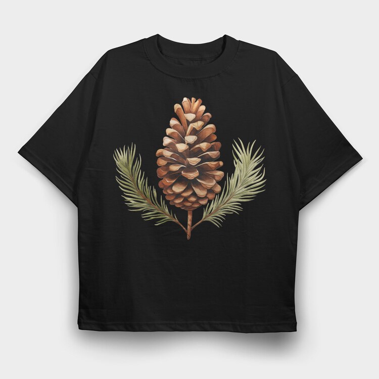 Pinecone Branches, Tricou Oversize Barbati (Unisex)