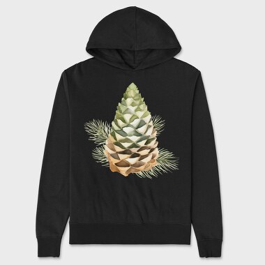 Pinecone Snowy Spruce, Hanorac Oversize Barbati (Unisex)