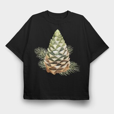 Pinecone Snowy Spruce, Tricou Oversize Barbati (Unisex)