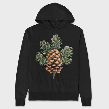 Pinecone Winter Evergreen, Hanorac Oversize Barbati (Unisex)