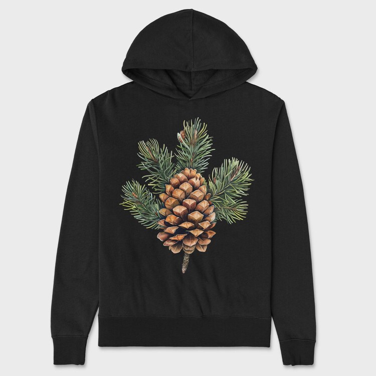 Pinecone Winter Evergreen, Hanorac Oversize Barbati (Unisex)
