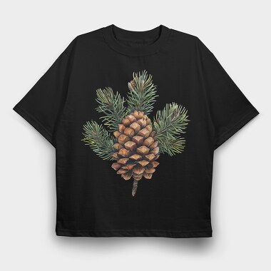 Pinecone Winter Evergreen, Tricou Oversize Barbati (Unisex)
