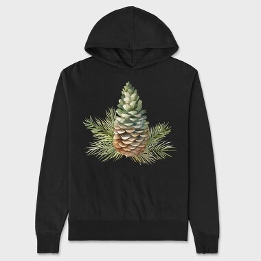 Pinecone With Branches, Hanorac Oversize Barbati (Unisex)