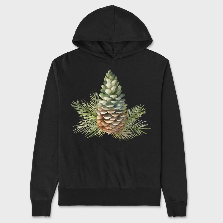 Pinecone With Branches, Hanorac Oversize Barbati (Unisex)