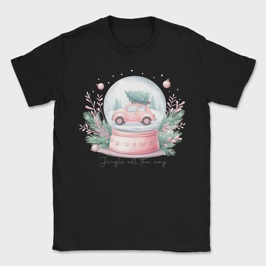 Pink Christmas Car, Tricou Barbati (Unisex)