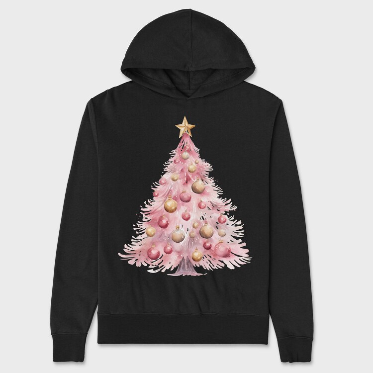 Pink Christmas Magic, Hanorac Oversize Barbati (Unisex)