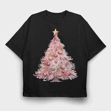 Pink Christmas Magic, Tricou Oversize Barbati (Unisex)