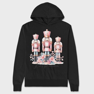 Pink Christmas Nutcrackers, Hanorac Oversize Barbati (Unisex)