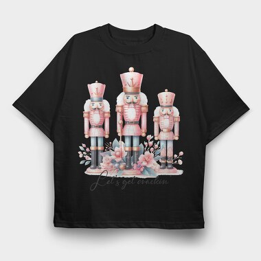 Pink Christmas Nutcrackers, Tricou Oversize Barbati (Unisex)