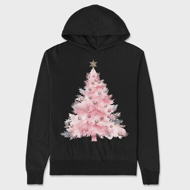 Pink Christmas Snow Princess, Hanorac Oversize Barbati (Unisex)