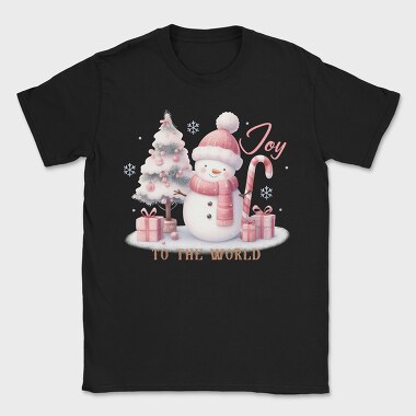 Pink Christmas Snowman, Tricou Barbati (Unisex)