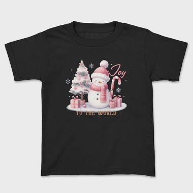 Pink Christmas Snowman, Tricou Copii