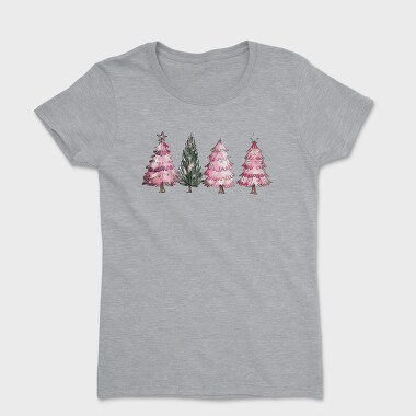 Pink Christmas Tree Set, Tricou Femei
