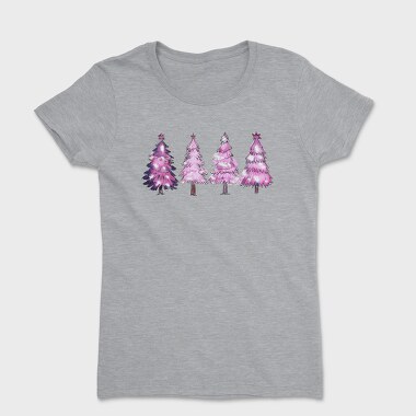 Pink Christmas Trees, Tricou Femei