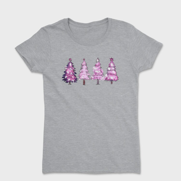 Pink Christmas Trees, Tricou Femei