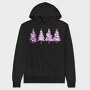Pink Christmas Trees, Hanorac Oversize Barbati (Unisex)
